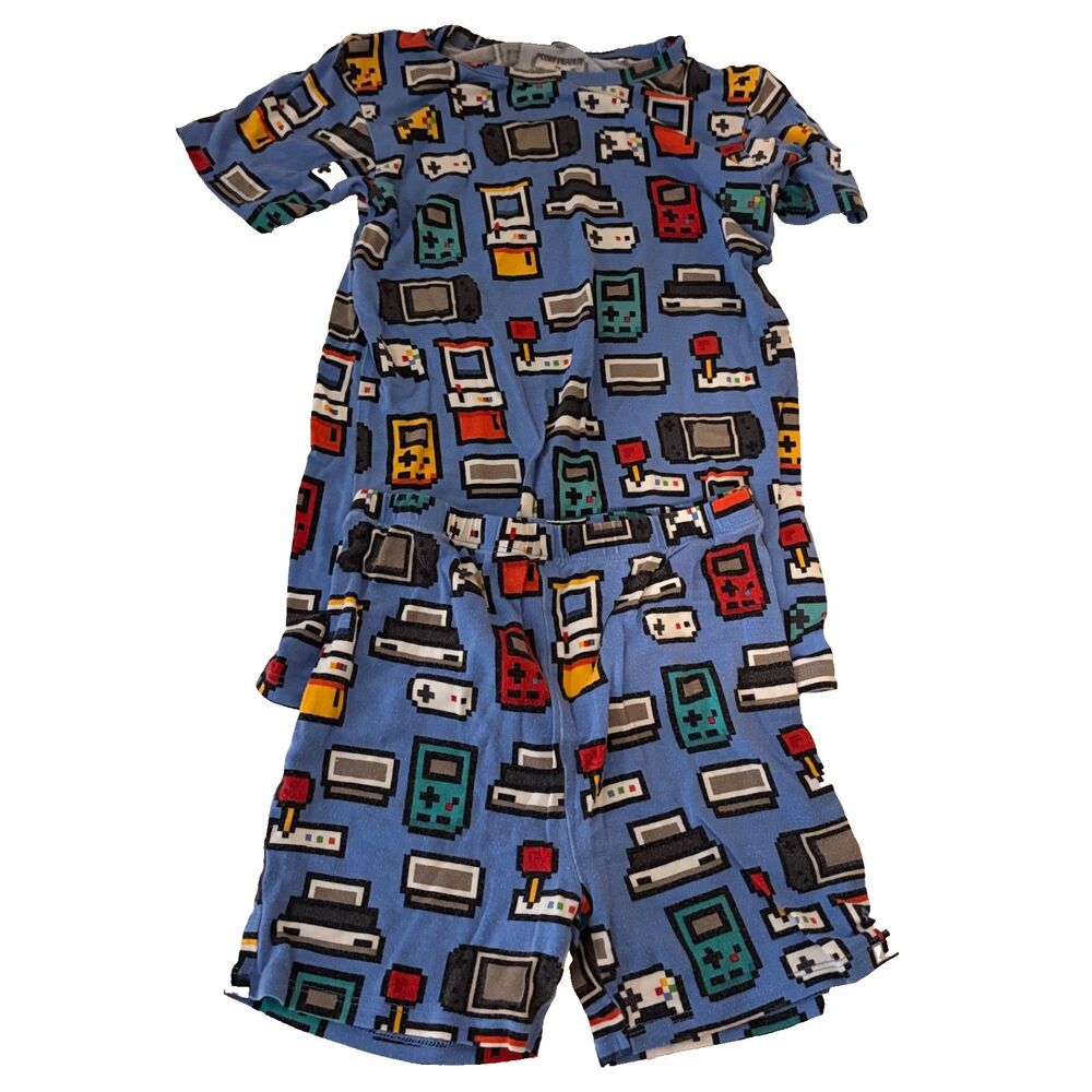 Posh Peanut Pajama Set Boy's 7 Years Video Game Printed Short Sleeve
